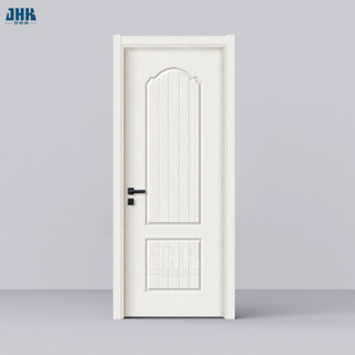 باب PVC من الخشب ذو لوحتين باللون الأبيض