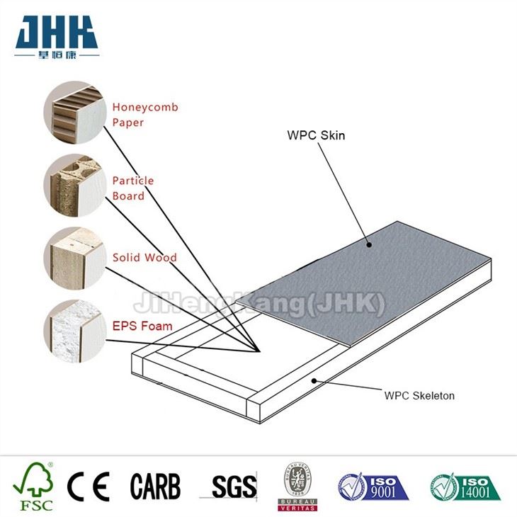 باب خشبي بتصميم باب من الألياف البلاستيكية UPVC